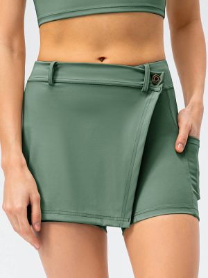 Spring/Summer Women’s Sports Culottes – Yoga & Dance Faux Two-Piece Shorts