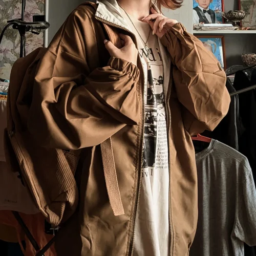 Vintage Oversized Harajuku Windbreaker photo review