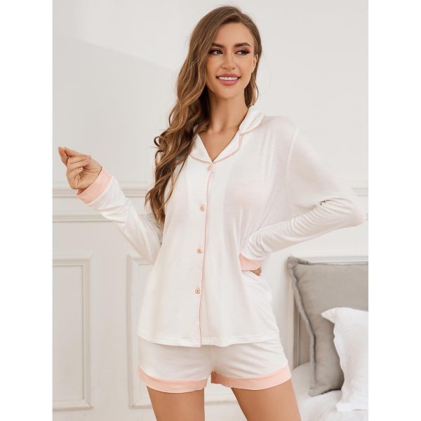 Women’s Summer Modal Cardigan Pajama Set – Long Sleeve & Shorts - Image 2