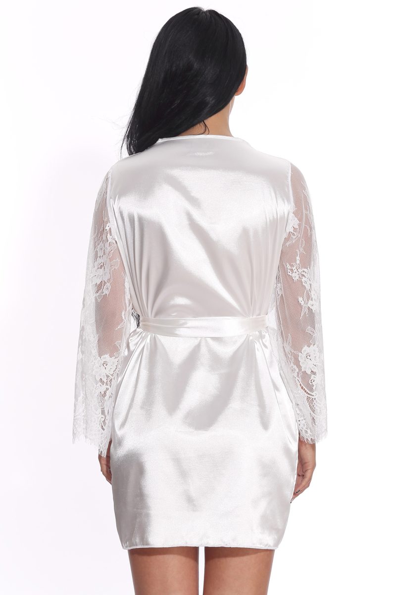 Sexy Lace Robe Lingerie Sleepwear for Women - Image 4