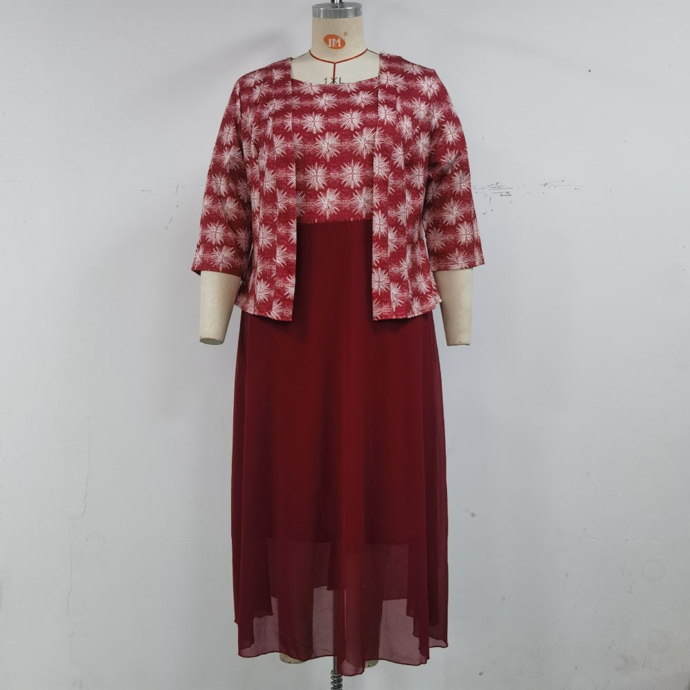 Plus Size Women’s Coat & Skirt Set – Stylish Winter Ensemble - Image 4