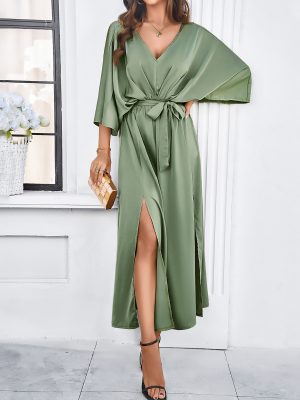 Elegant V-Neck Loose Dress – Spring Summer Women’s Style