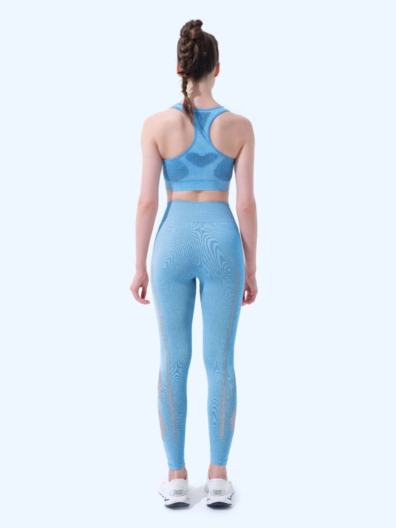 Stone Washed Seamless Knitted Yoga Suit for Women – Summer Yoga Clothes - Image 4