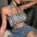 Backless Gem Camisole Halter Top for Nightclub Wear