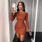Sexy Hollow-Out Cutout Long Sleeve Dress - Autumn Winter