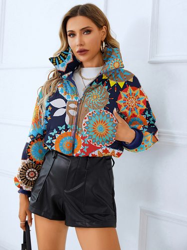 Winter Stand Collar Puffer Jacket for Women – Cotton Padded Coat