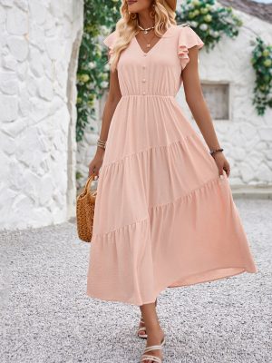 Women’s Summer Solid Color A-Line Dress