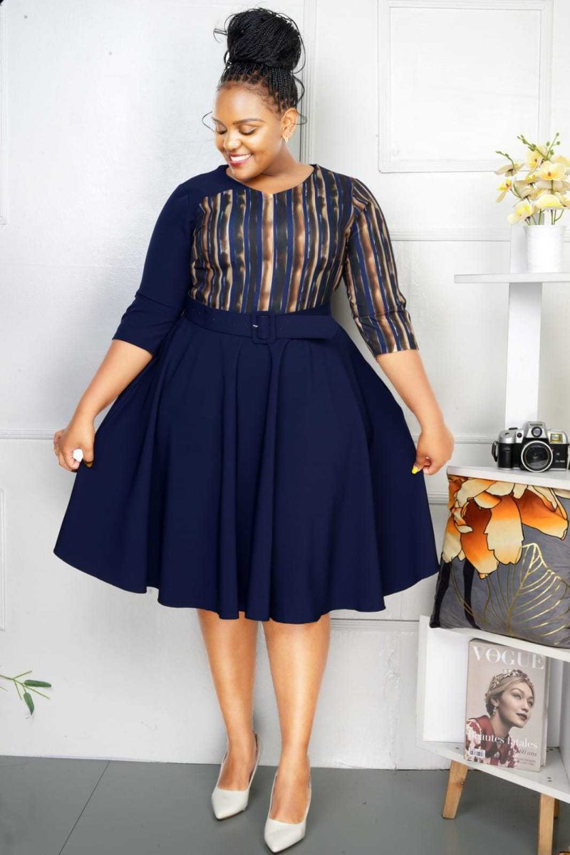 Plus Size Women Clothing Printed Dress - Image 2