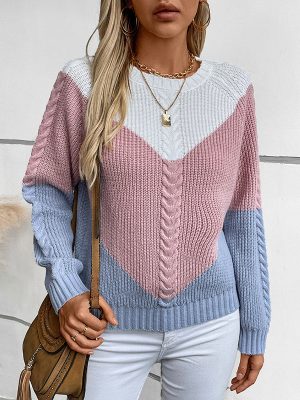 Retro Twisted Woolen Pullover Sweater for Women