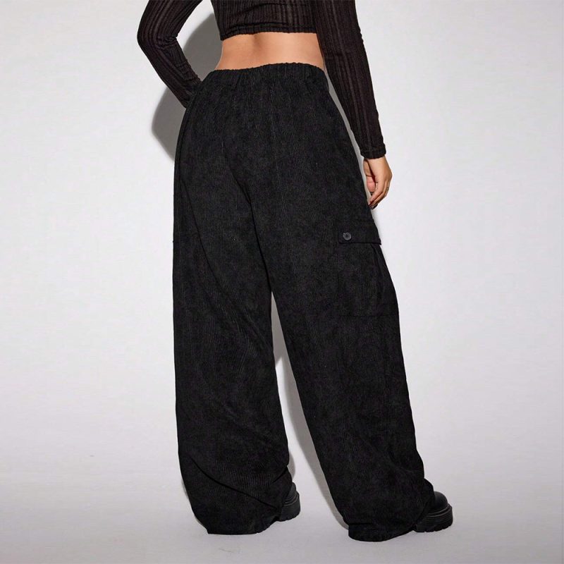 Plus Size Wide Leg Trousers – Autumn Winter Casual Workwear Pants - Image 2