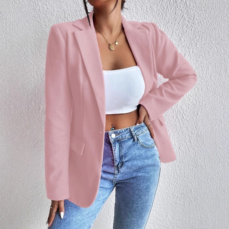 Woolen Slim Coat for Women - Elegant Outerwear