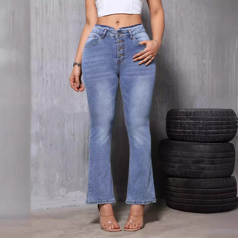 High Waist Bootcut Jeans for Women – Summer Slim Fit