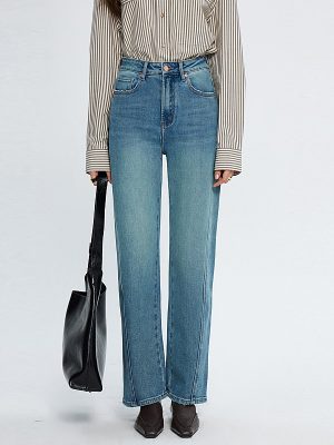 High-End Drooping Straight Pants for Women – Autumn Jeans