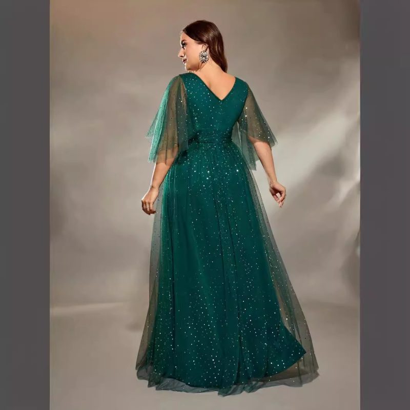 Plus Size Green Cocktail Evening Dress for Choir & Events - Image 3