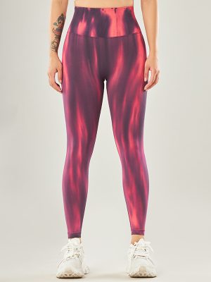 Tie Dye High Waist Yoga Trousers for Women – Peach Hip Leggings