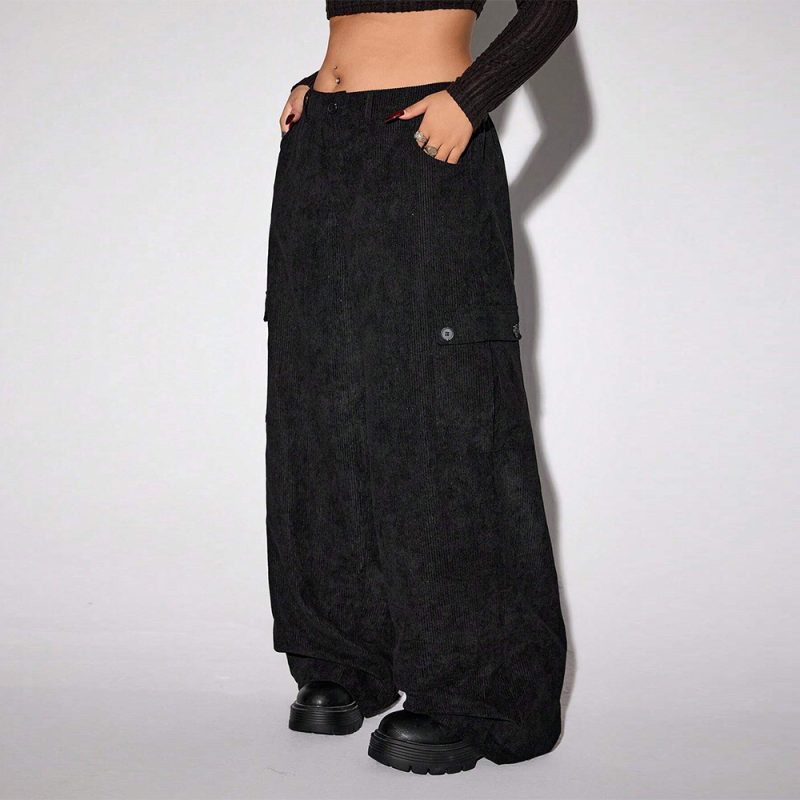 Plus Size Wide Leg Trousers – Autumn Winter Casual Workwear Pants - Image 3