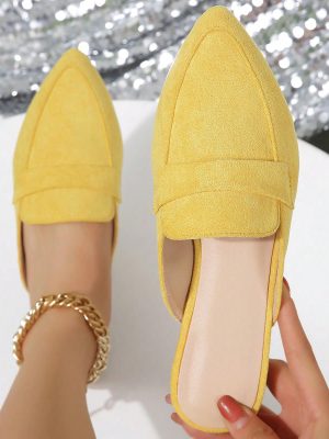 Pointed Toe Closed Half Slippers for Women – Flat Mule Shoes