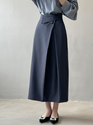 Women’s French Elegant High-Waist Asymmetric Pleated Skirt