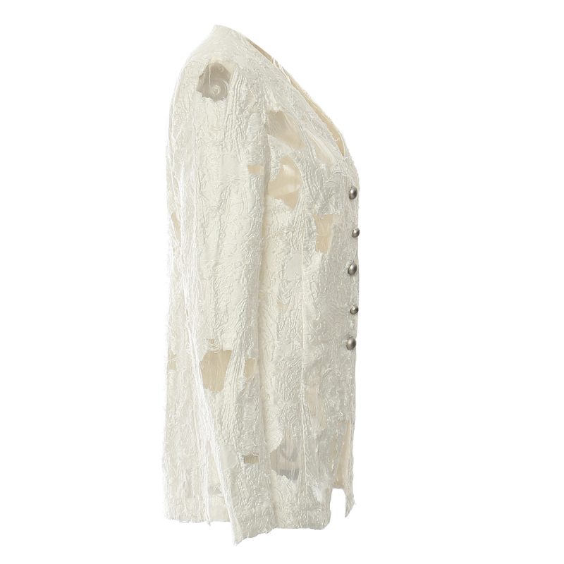 Early Autumn Freehand Jacquard High-Quality Women's Jacket - Image 2