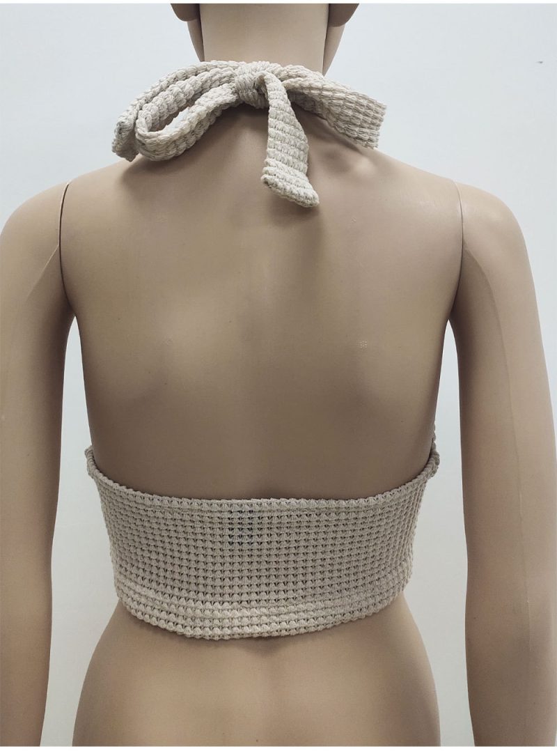 Sexy Knitted Halter Top Camisole for Women - Trendy Outerwear - Image 4