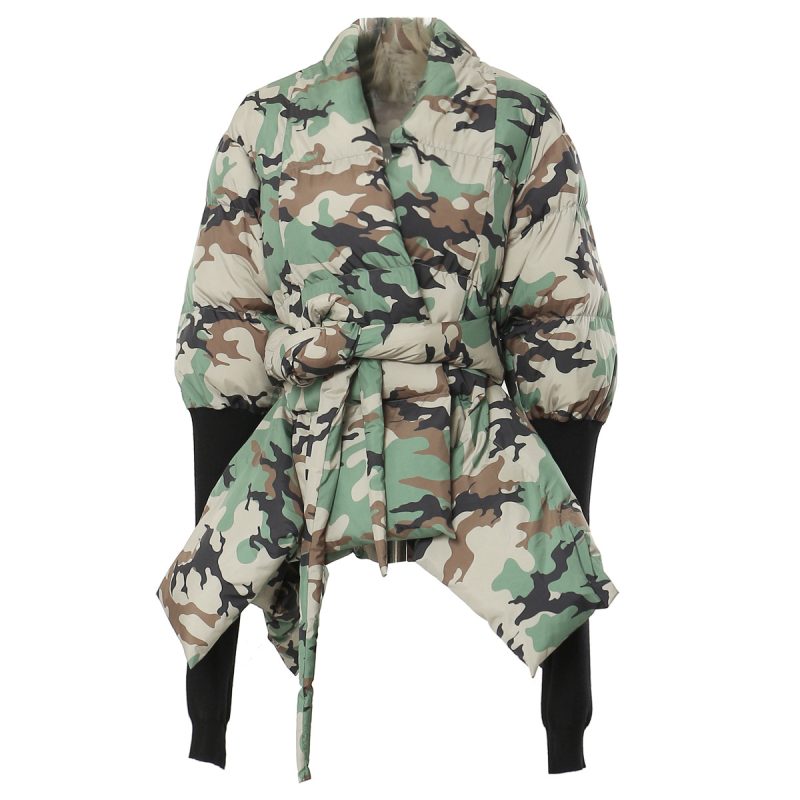 Autumn Winter Camouflage Personality Stitching Cotton Padded Jacket