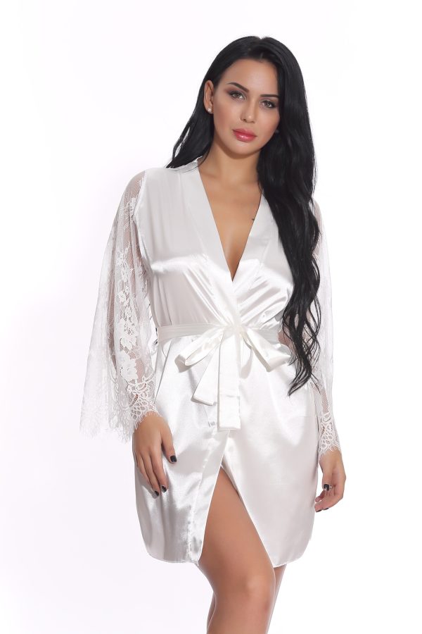 Sexy Lace Robe Lingerie Sleepwear for Women - Image 2