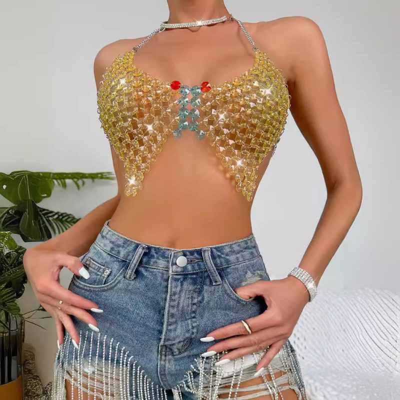 Gem Chain Strap Tube Top for Summer Nightclubs - Image 4