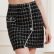 Socialite Plaid Classic Hip Skirt Autumn Winter Western Advanced Plaid Knitted Skirt
