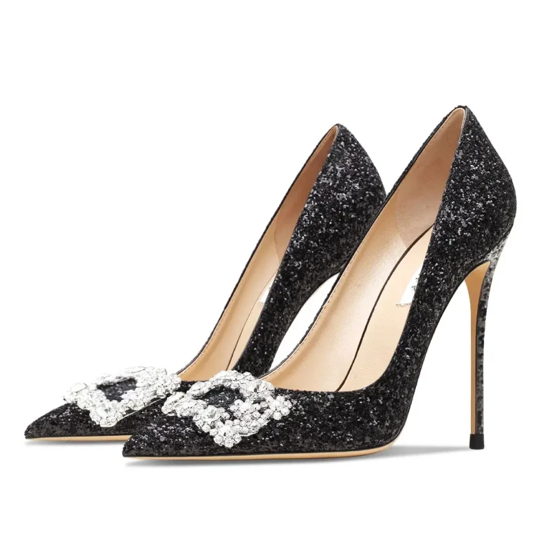 Shoes woman 2024 trend Luxury Rhinestone Women Shoes Crystal High Heels - Image 2