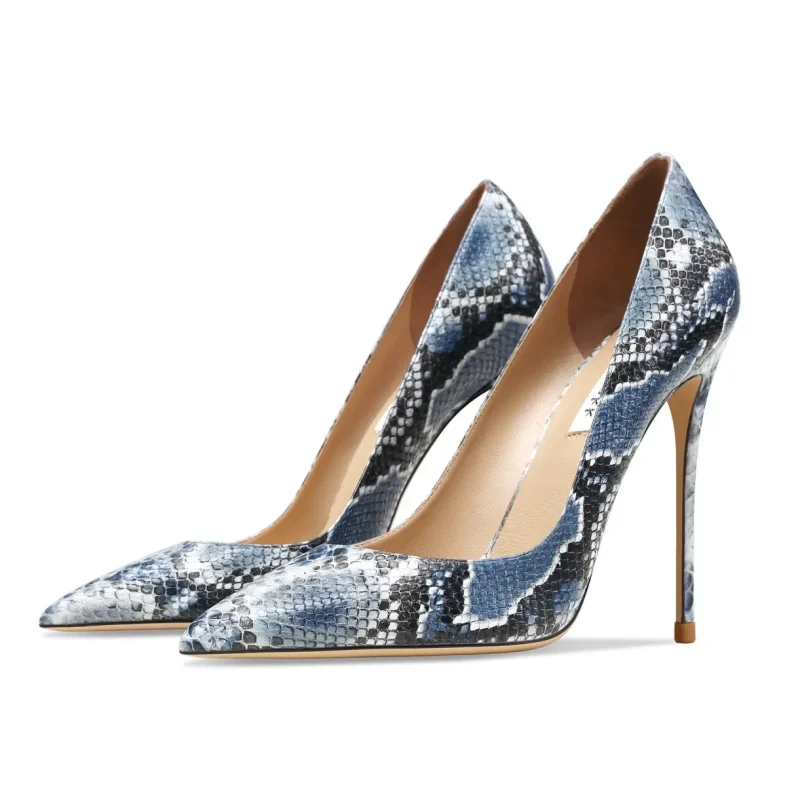 Heels For Women 2024 Luxury Women's Pumps Snake Pattern High Heels Shoes
