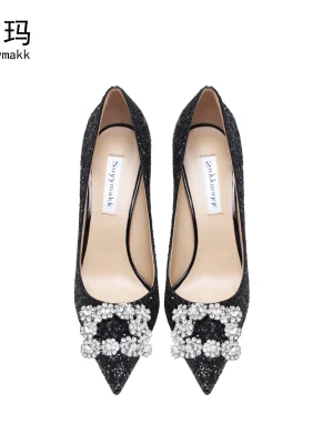 Shoes woman 2024 trend Luxury Rhinestone Women Shoes Crystal High Heels