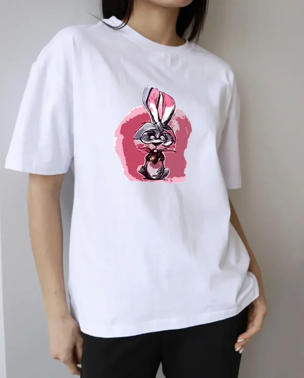 Kawaii Cartoon Printed T Shirt Women Summer Loose Casual Soft Female - Image 6