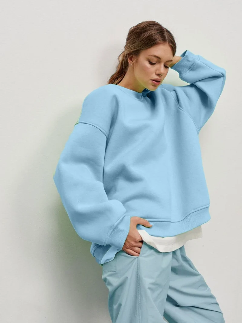 Cotton Oversized Hoodies Women Autumn Winter Soft Warm Long Sleeve Female - Image 2