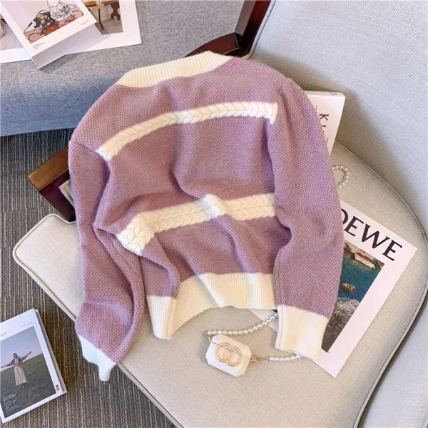 Cardigan Sweaters Women Casual Lazy Wind Soft Sweet Knitted Coats Fashion - Image 2