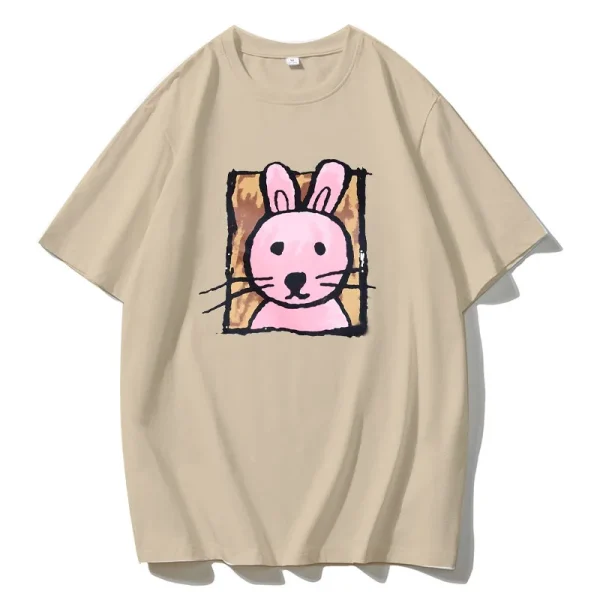 Cartoon Printed T-Shirt Women Soft Casual Short Sleeve Summer Cotton