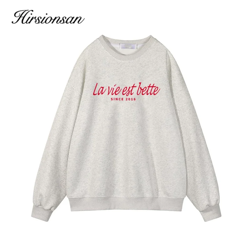 Autumn Casual Red Letter Print Sweatshirt Women Soft O Neck Ladies - Image 6