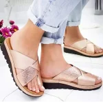 Slippers Casual Mixed Color Wedges Casual Shoes Women Pantoffle Shale Female Beach