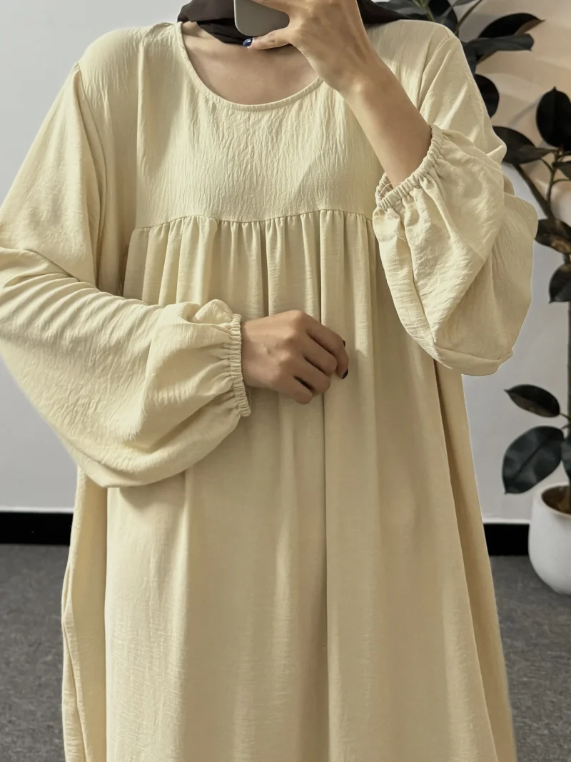 Loose Maxi Prayer Dress Muslim Modest Dresses Jilbabs Full Sleeve Casual - Image 14