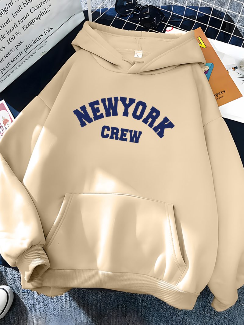 New York Letter Print Sweatshirt Women Soft Casual Loose Sportwear Female Hoodies - Image 8