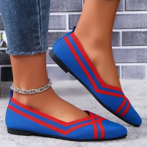 Autumn Women Casual Shoes for Woman Slip-on Pump Knit Single Flat Shoes - Image 5