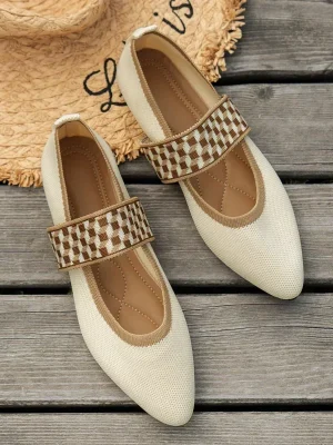 Solid Color Oversized Shallow Cut Shoes Women Knitted Comfort Flat Shoes Women Casual Shoes