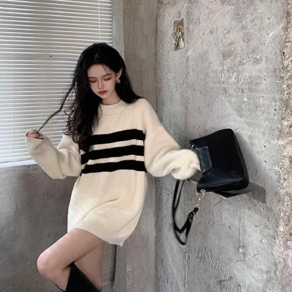 Sweaters Women Lazy Wind Loose Long Sleeve Knitted Pullovers Korean Oversize Casual Streetwear Jumpers Fall - Image 5