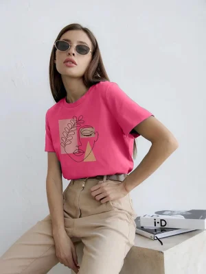 Aesthetic Character Printed T Shirt Women Vintage Soft Summer Cotton