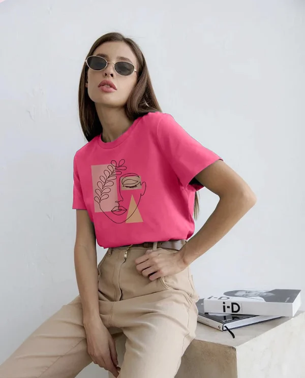 Aesthetic Character Printed T Shirt Women Vintage Soft Summer Cotton