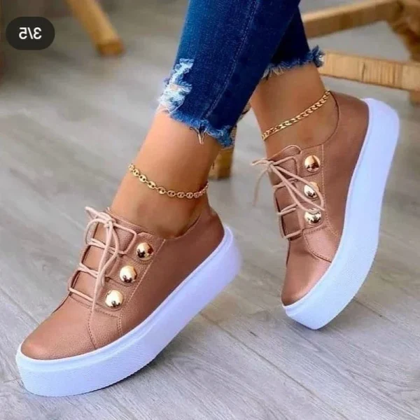 Summer New Women Shoes Fashion Round Toe Platform Shoes  Casual Sneakers - Image 4