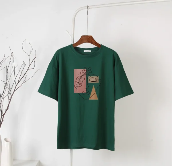 Aesthetic Character Printed T Shirt Women Vintage Soft Summer Cotton - Image 6