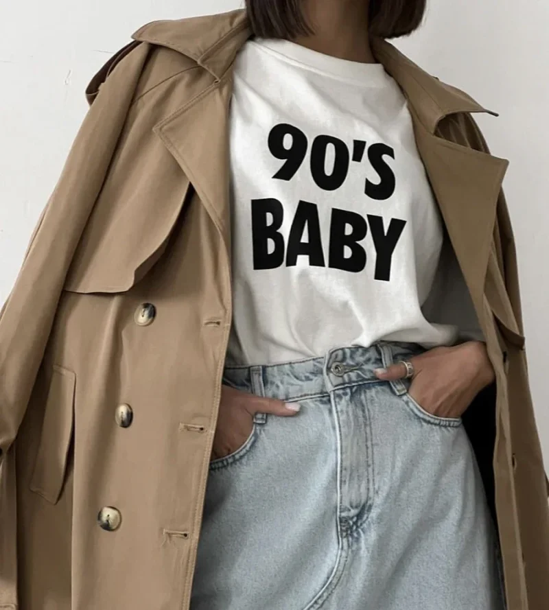 Aesthetic letter Printed T Shirt Women Summer Cotton Soft Short Sleeve Tees Female - Image 2