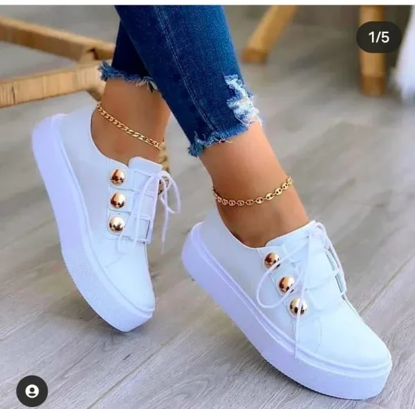 Summer New Women Shoes Fashion Round Toe Platform Shoes  Casual Sneakers - Image 6