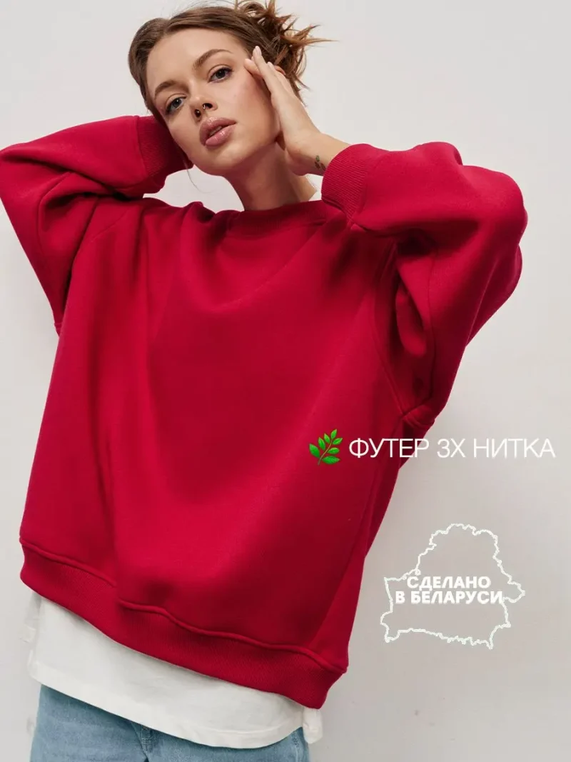 Cotton Oversized Hoodies Women Autumn Winter Soft Warm Long Sleeve Female - Image 3
