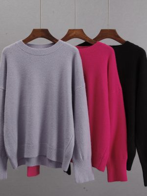 Winter Sweater Women Fashion Basic Knitted Pullover Chic Soft